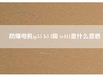 防爆電機(jī)ip55 b3 f級(jí) ic411是什么意思
