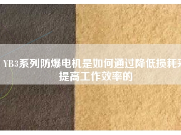 YB3系列防爆電機(jī)是如何通過降低損耗來提高工作效率的