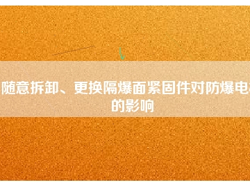 隨意拆卸、更換隔爆面緊固件對防爆電機(jī)的影響