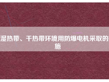 濕熱帶、干熱帶環(huán)境用防爆電機采取的措施