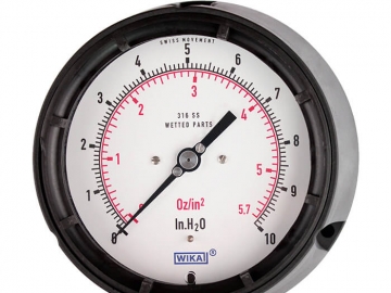 612.34, 632.34, 633.34膜盒式壓力表，銅合金或不銹鋼材質(zhì)