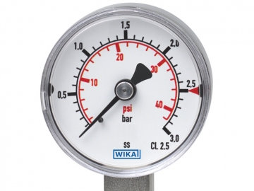 131.11波登管壓力表，不銹鋼材質(zhì)