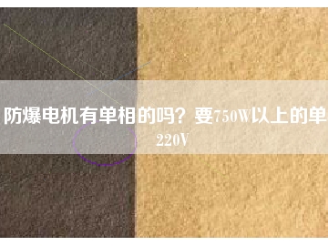 防爆電機有單相的嗎？要750W以上的單相220V