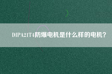 DIPA21T4防爆電機(jī)是什么樣的電機(jī)？