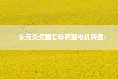 東元變頻器怎樣調(diào)整電機(jī)轉(zhuǎn)速?